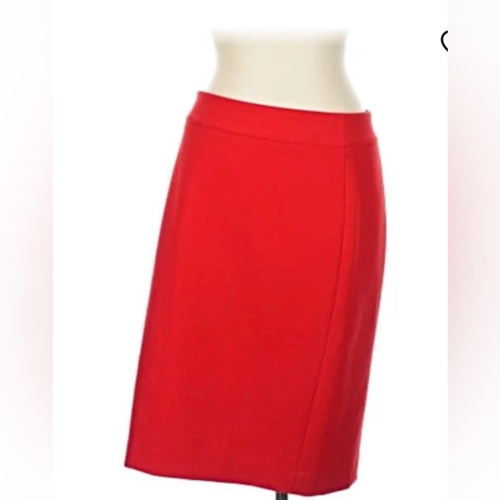 Ann Taylor Vibrant Red Pencil Skirt